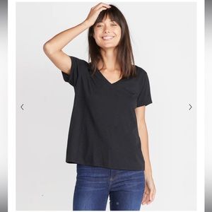 Marine Layer Boyfriend V-Neck - Black